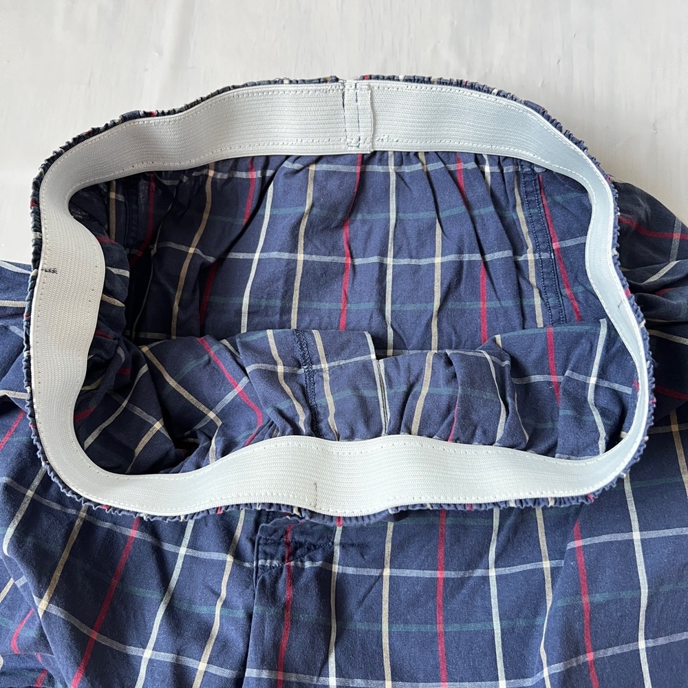 Burberry Blue Plaid Cotton Underwear Boxer Shorts Classic open fly Size L 28-38" - Picture 5 of 6